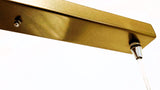 Pendant LED light 120cm oak covered with brass