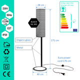 Metal floor lamp FNG 300 BLACK honeycomb