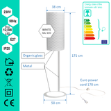 Metal floor lamp FNG 400 WHITE honeycomb
