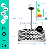 Pendant light FNL 600 BLACK honeycomb