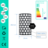 Wall light lamp FNS 150 BLACK honeycomb