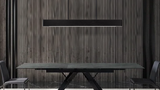 Pendant LED light 120cm oak black