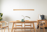 Pendant LED light 120cm oak natural