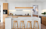 Pendant LED light 120cm oak natural